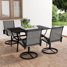 Dining Set Table: Anthracite, Chairs: Grey