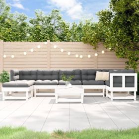 Garden Lounge Set White, Anthracite