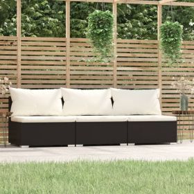 3-seater Sofa Black